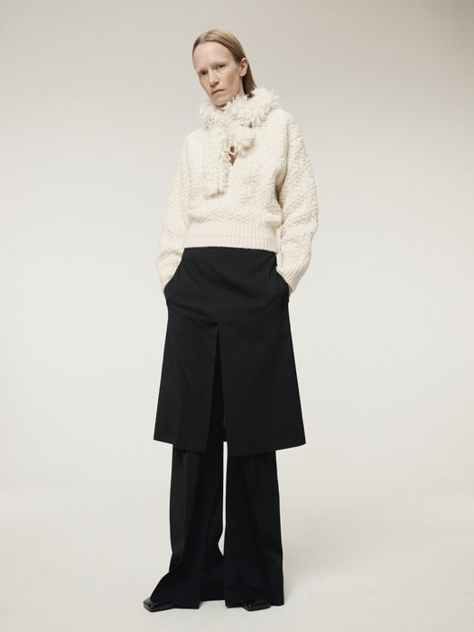 [recto] RC LAYERED SKIRT PANTS (BLACK)