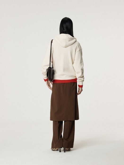[recto] RC LAYERED SKIRT PANTS (TOBACCO)