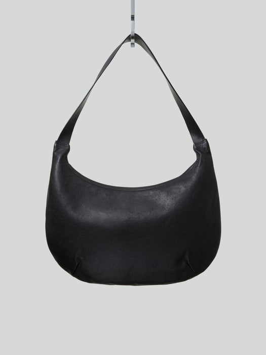[recto] LEATHER HOBO BAG (BLACK)
