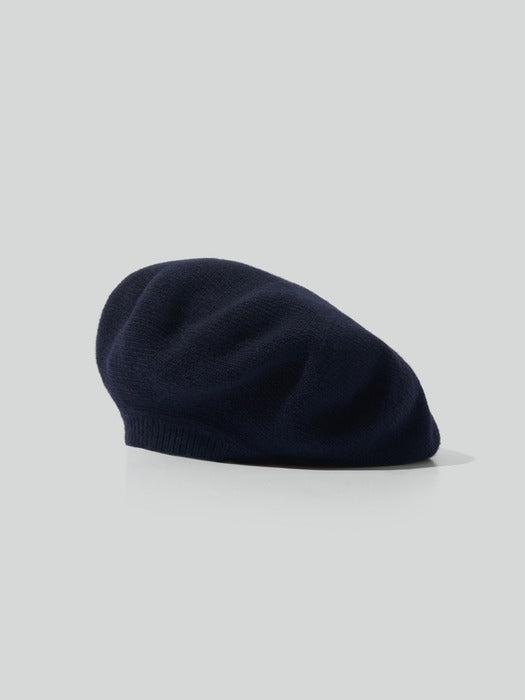 Recto Knit Beret (Dark Navy)