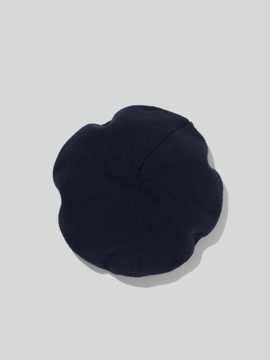 Recto Knit Beret (Dark Navy)