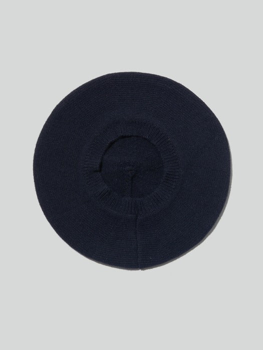 Recto Knit Beret (Dark Navy)