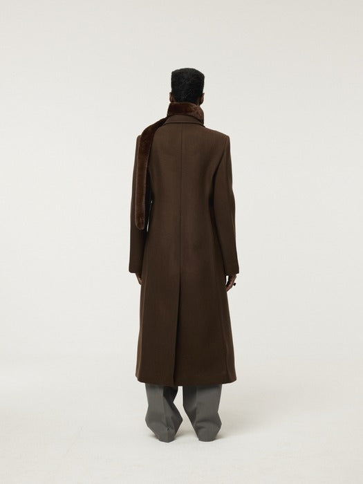 [recto] SLIM FIT LONG COAT (VINTAGE BROWN)