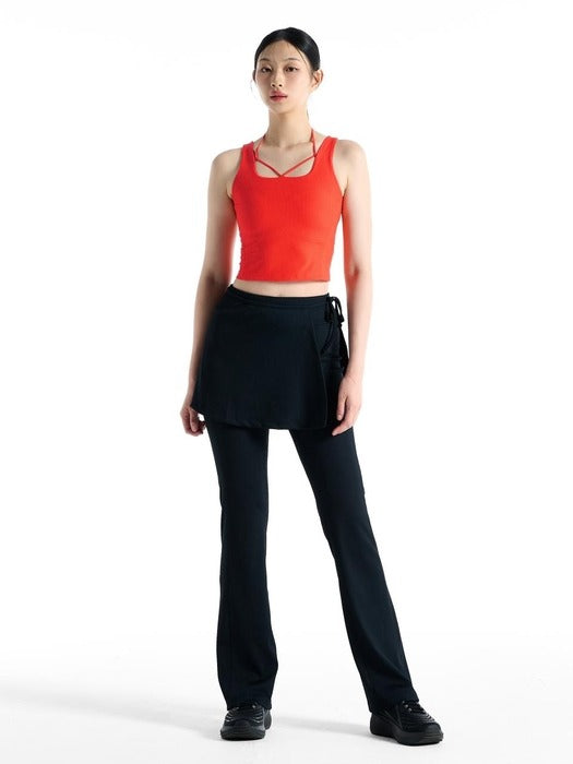Ribbed Skirt-Layered Bootcut Leggings_FS253IP02F001_001