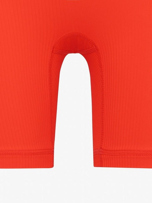 Mid-thigh pocket biker shorts