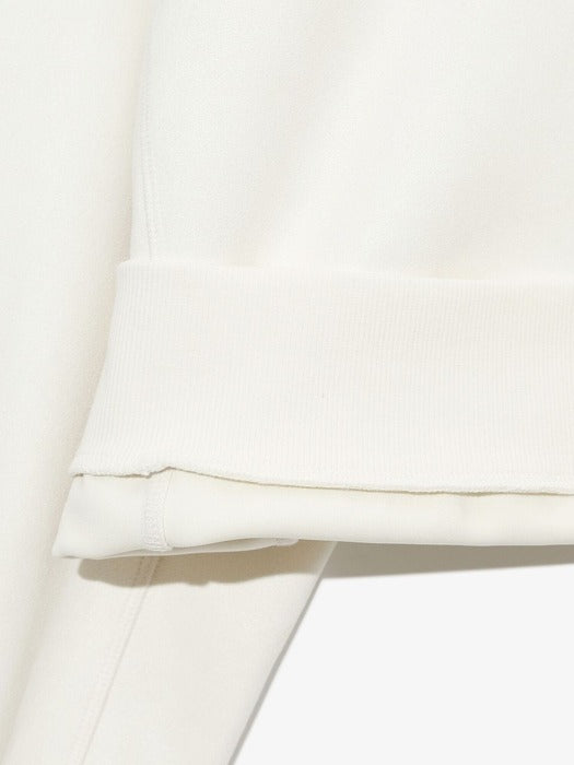 Suede Half-Zip Sweatshirt
