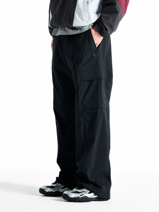 Cotton-blend Nylon Wide-Leg Pants_FS253WP01U001_004