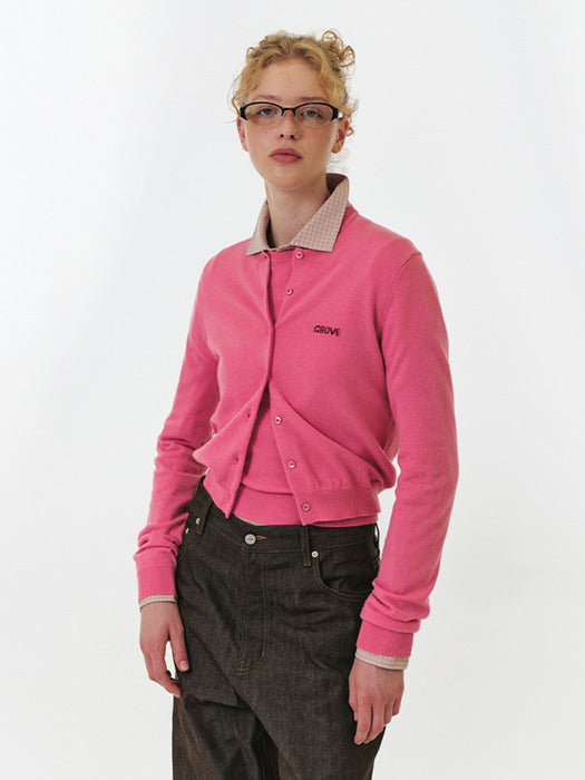 Grove 25Fw Elena Cardigan (Pink)