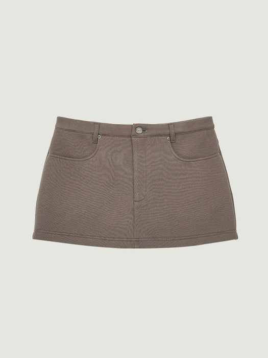 Grove 25Fw Zoe Sweat Skirt Pants (Brown)
