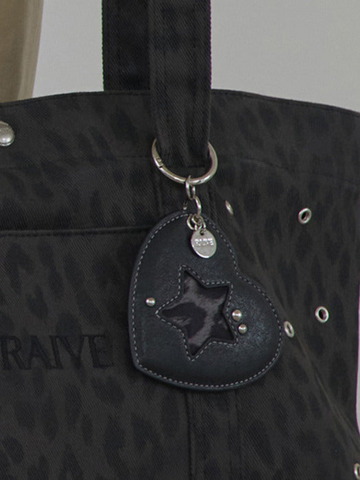 Raive Leo Mirror Charm in Black