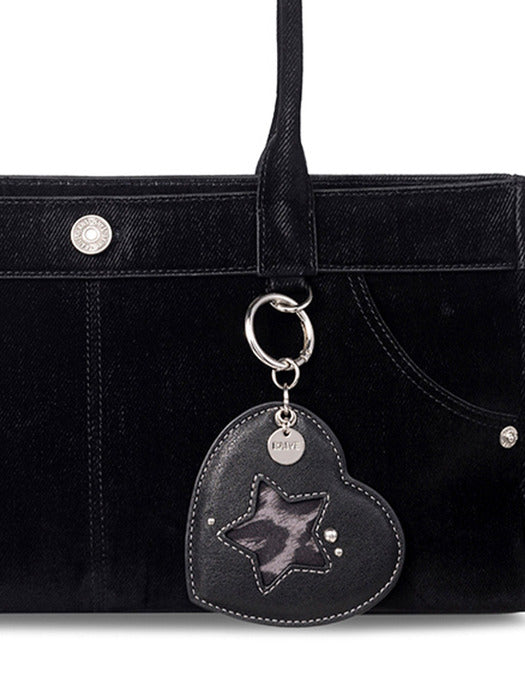 Raive Leo Mirror Charm in Black