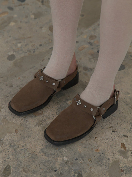 Raive Gryd Western Mule in Brown