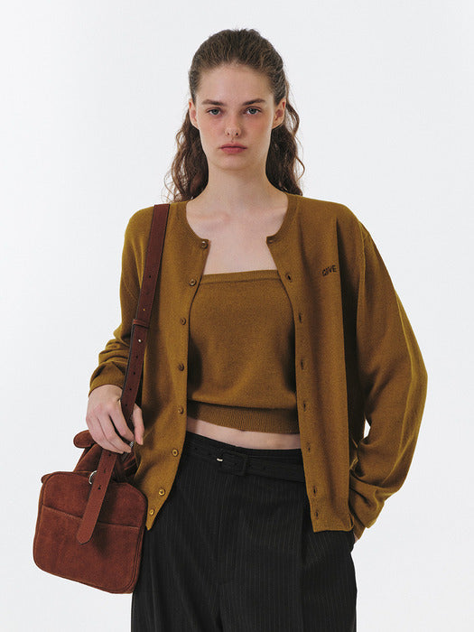 Grove 25Fw Softy Suade Tote Bag (Brown)