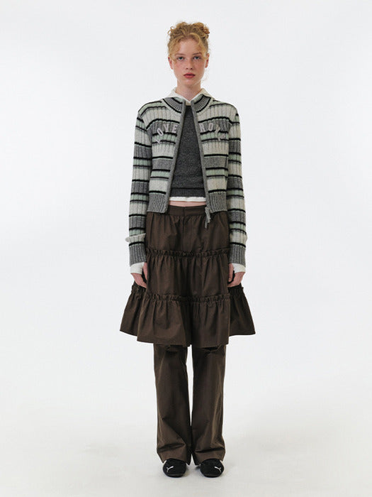 Grove 25Fw Leni Stripe Zip-UP (Ivory)
