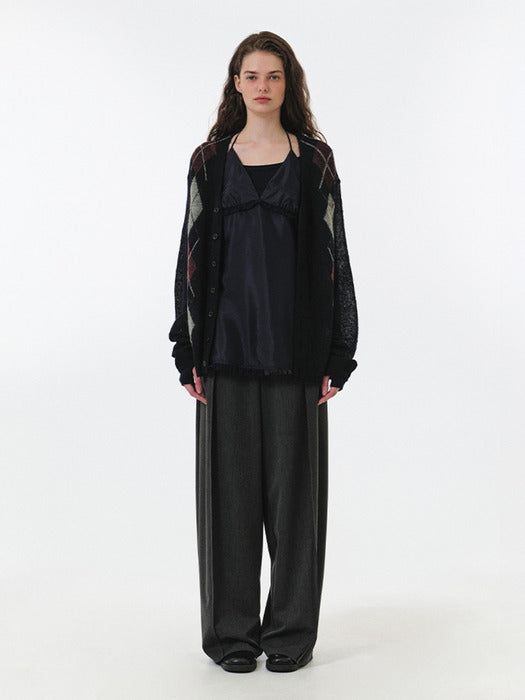 [grove] 25FW RUBY HALTER-NECK DRESS (NAVY)