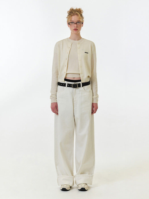 Grove 25Fw Olivia Denim Pants (Ivory)