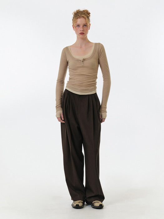 Grove 25Fw Aden Pants (Brown)