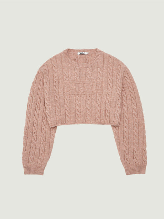 Grove 25Fw Sophie Crop Knit (Light Pink)