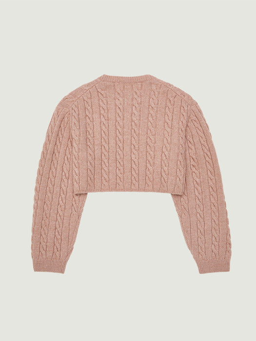 Grove 25Fw Sophie Crop Knit (Light Pink)