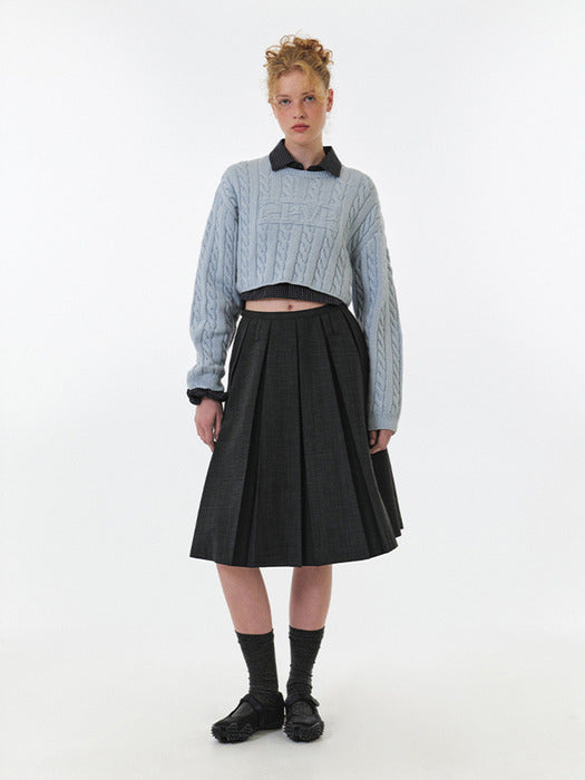Grove 25Fw Sophie Crop Knit (Light Blue)