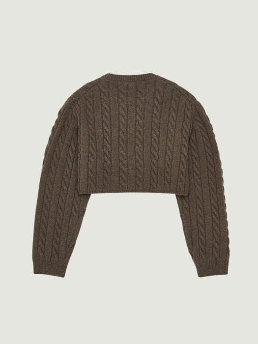Grove 25Fw Sophie Crop Knit (Brown)