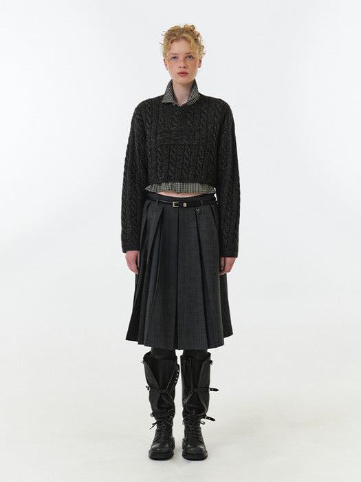 Grove 25Fw Sophie Crop Knit (Charcoal)