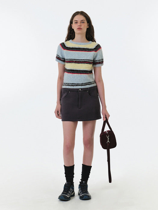 Grove 25Fw Elle Stripe Knit (Light Blue)
