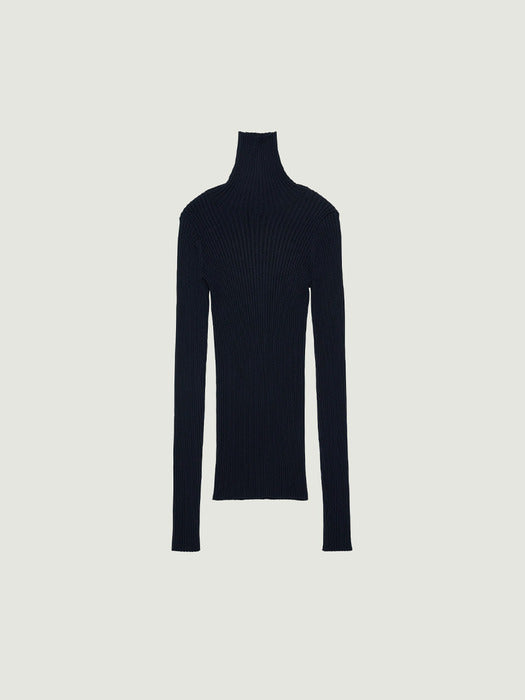 Grove 25Fw Aya High Neck Knit (Navy)