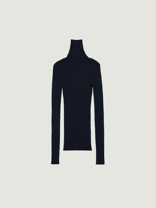 Grove 25Fw Aya High Neck Knit (Navy)
