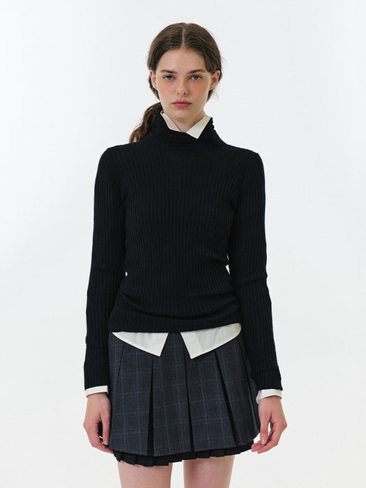 Grove 25Fw Aya High Neck Knit (Black)