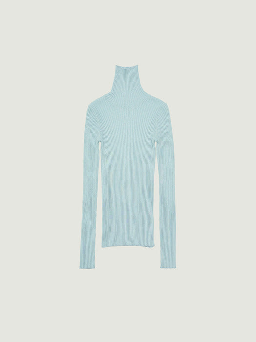 Grove 25Fw Aya High Neck Knit (Light Blue)