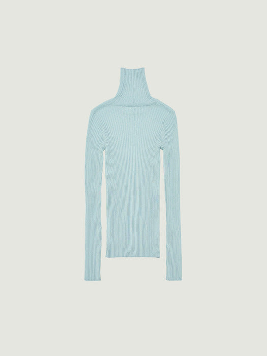 Grove 25Fw Aya High Neck Knit (Light Blue)