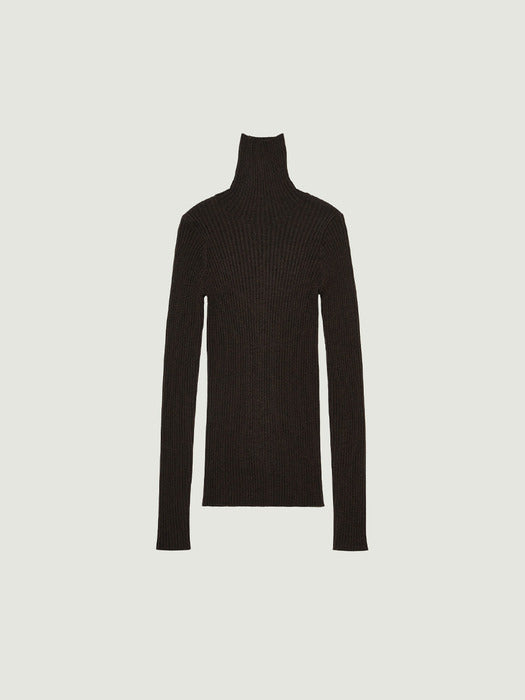Grove 25Fw Aya High Neck Knit (Brown)