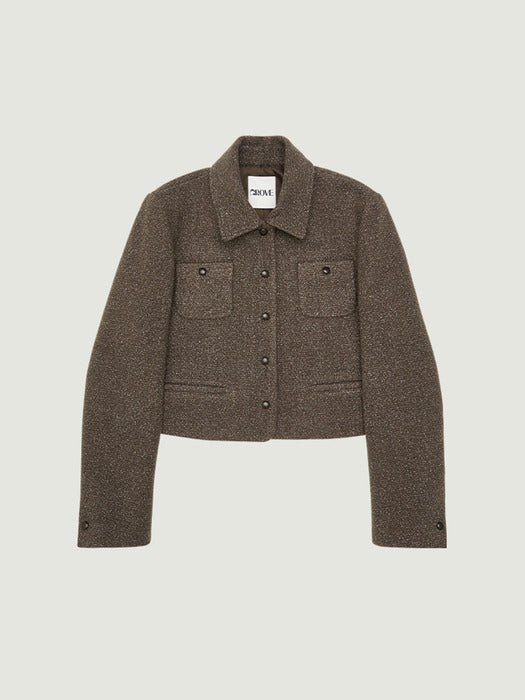 Grove 25Fw Elodie Collar Jacket (Brown)