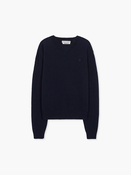 [MARGESHERWOOD] FLORE V-NECK PULLOVER_navy