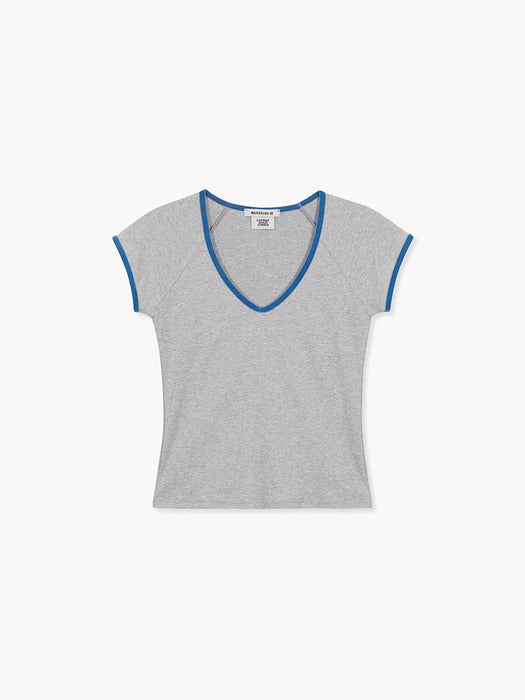 Margesherwood Velvet Eve Top melange grey