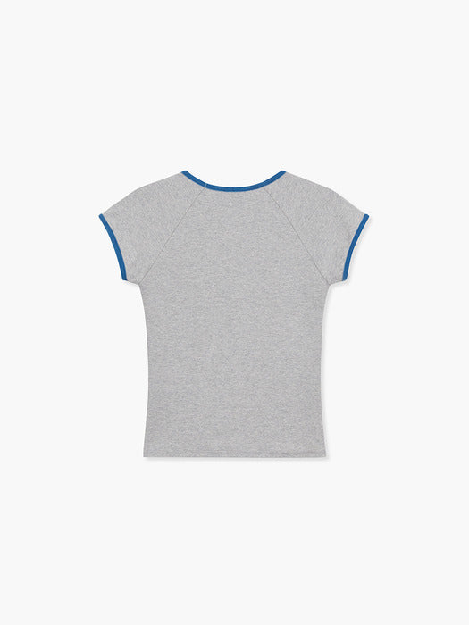 [MARGESHERWOOD] VELVET EVE TOP_melange grey