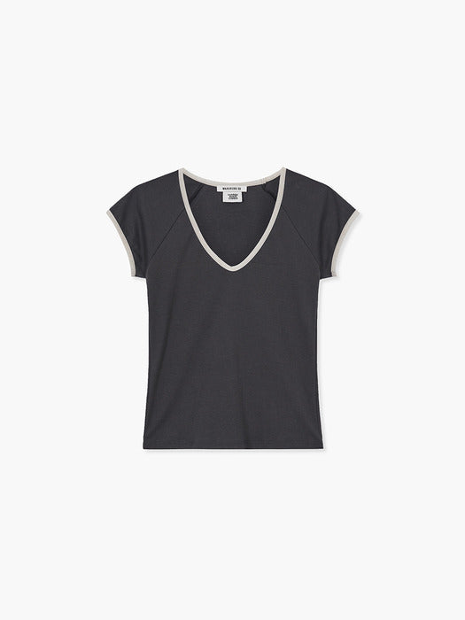 Margesherwood Velvet Eve Top charcoal