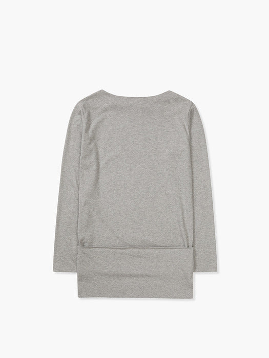 Margesherwood Boatneck Wrap Long Sleeve grey