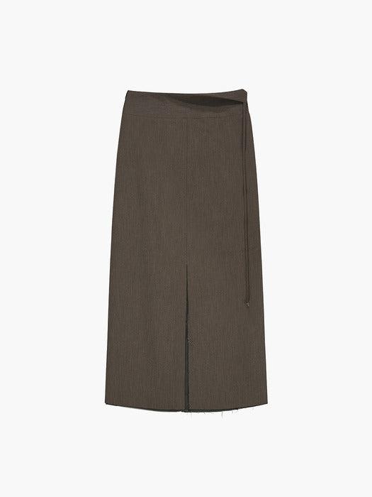 Margesherwood Wool Maxi Skirt brown