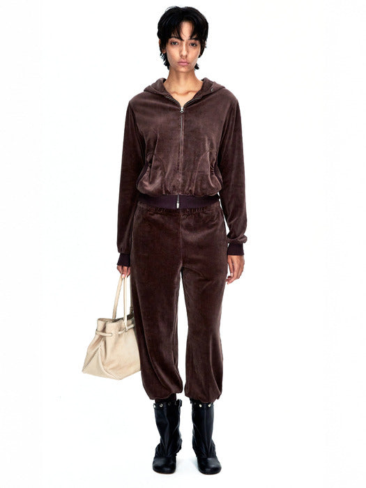 Margesherwood Velour Ribbed Pants brown