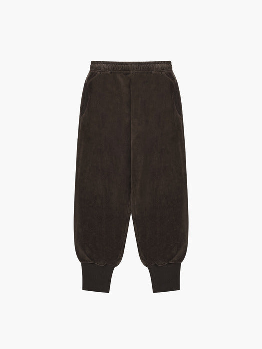 [MARGESHERWOOD] VELOUR RIBBED PANTS_brown