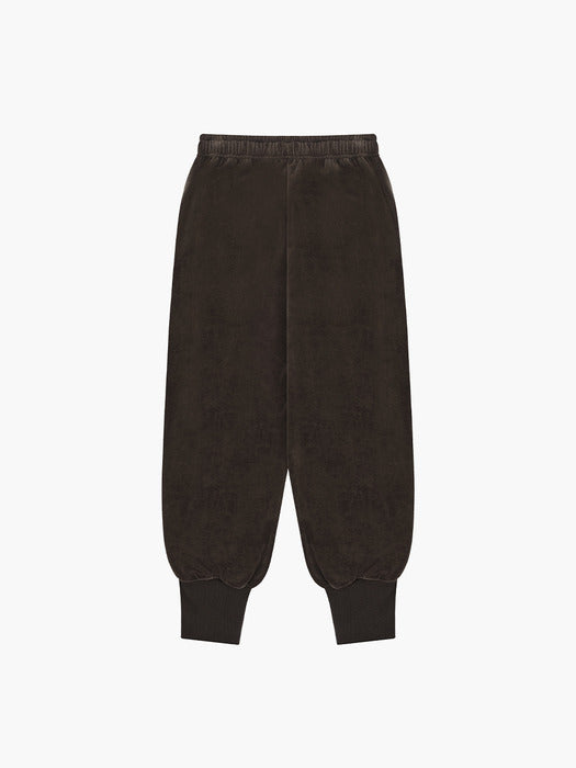 [MARGESHERWOOD] VELOUR RIBBED PANTS_brown