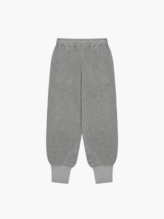 Margesherwood Velour Ribbed Pants melange grey