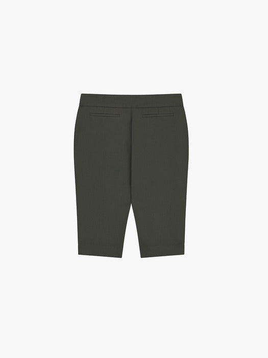 [MARGESHERWOOD] LOW WAIST CAPRI PANTS_khaki