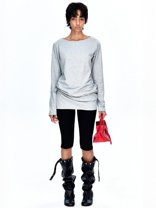 [Margesherwood] Low Waist Capri PANTS_black
