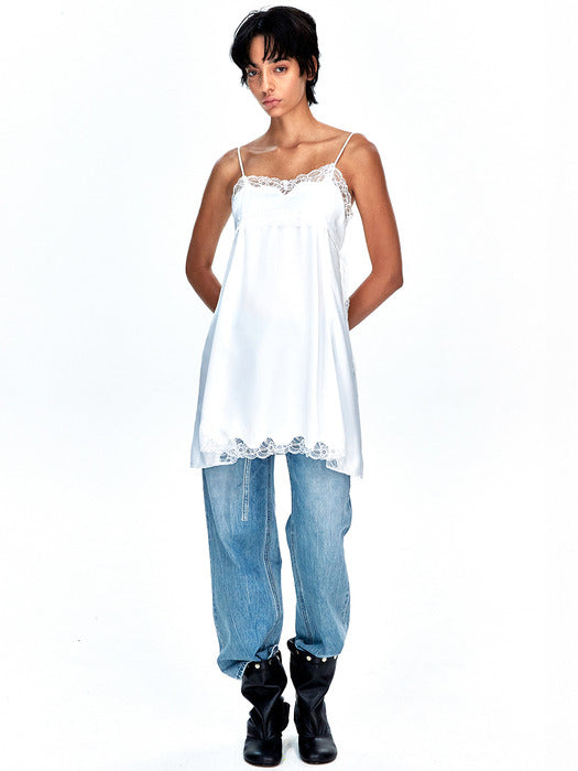 [MARGESHERWOOD] LACE SLIP DRESS_white