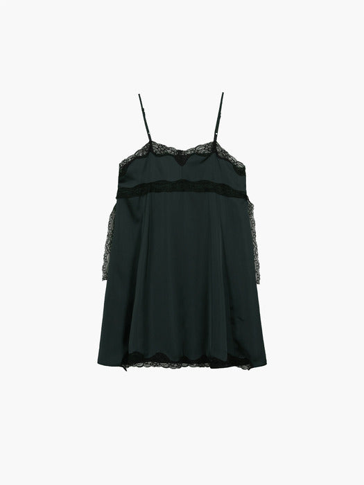 [MARGESHERWOOD] LACE SLIP DRESS_black