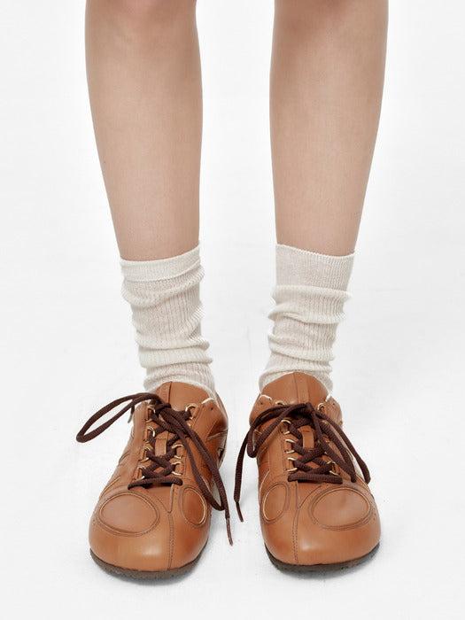 [MARGESHERWOOD] WINONA CLASSIC LEATHER SNEAKERS_camel