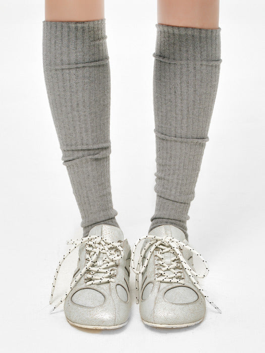 [MARGESHERWOOD] WINONA CLASSIC LEATHER SNEAKERS_silver
